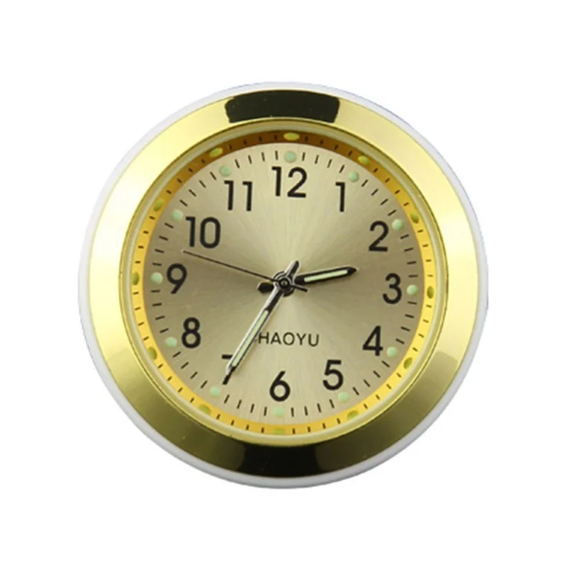 New Car Air Outlet Perfume Car Clock Luminous Ornaments Beautiful Modelling Car Thermometer Clock Interior Decoration
