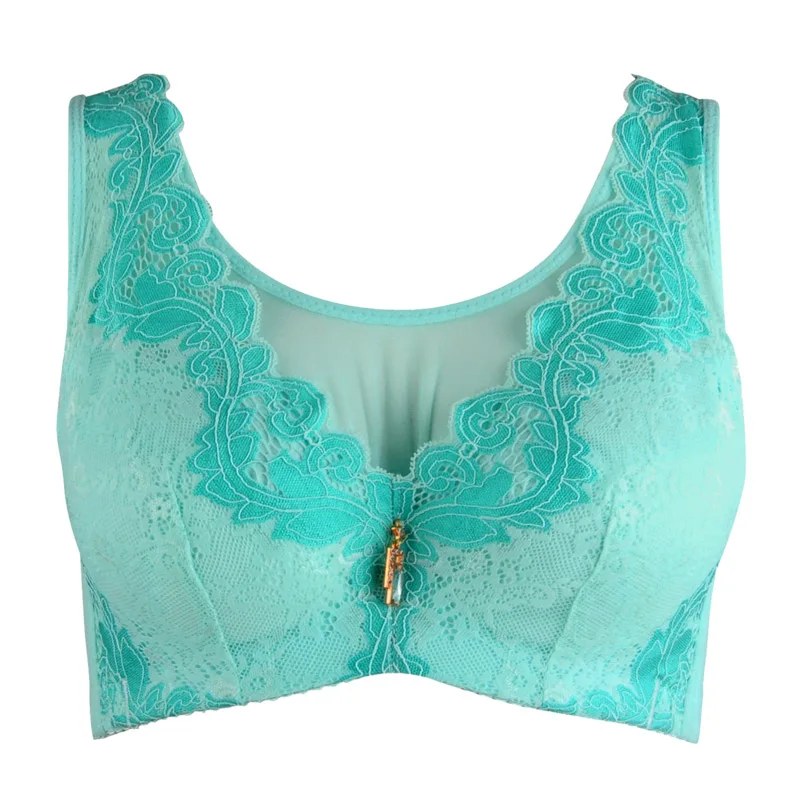 

Meizimei push up plus size bralette vest lace sexy lingerie deepU beauty back underwire top bh brassiere 40 90 44 100 38CDE cup