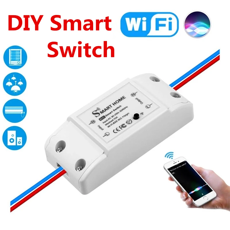 Interruptor de luz inteligente con WiFi, temporizador de interruptor Universal, aplicación Smart Life, Control remoto inalámbrico, funciona con Alexa, Google Home y Smartlife
