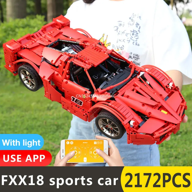 

Racers Ferrared Super Car 1:8 Scale Sports Car set fit F40 Technic Building Blocks Bricks Toys gift