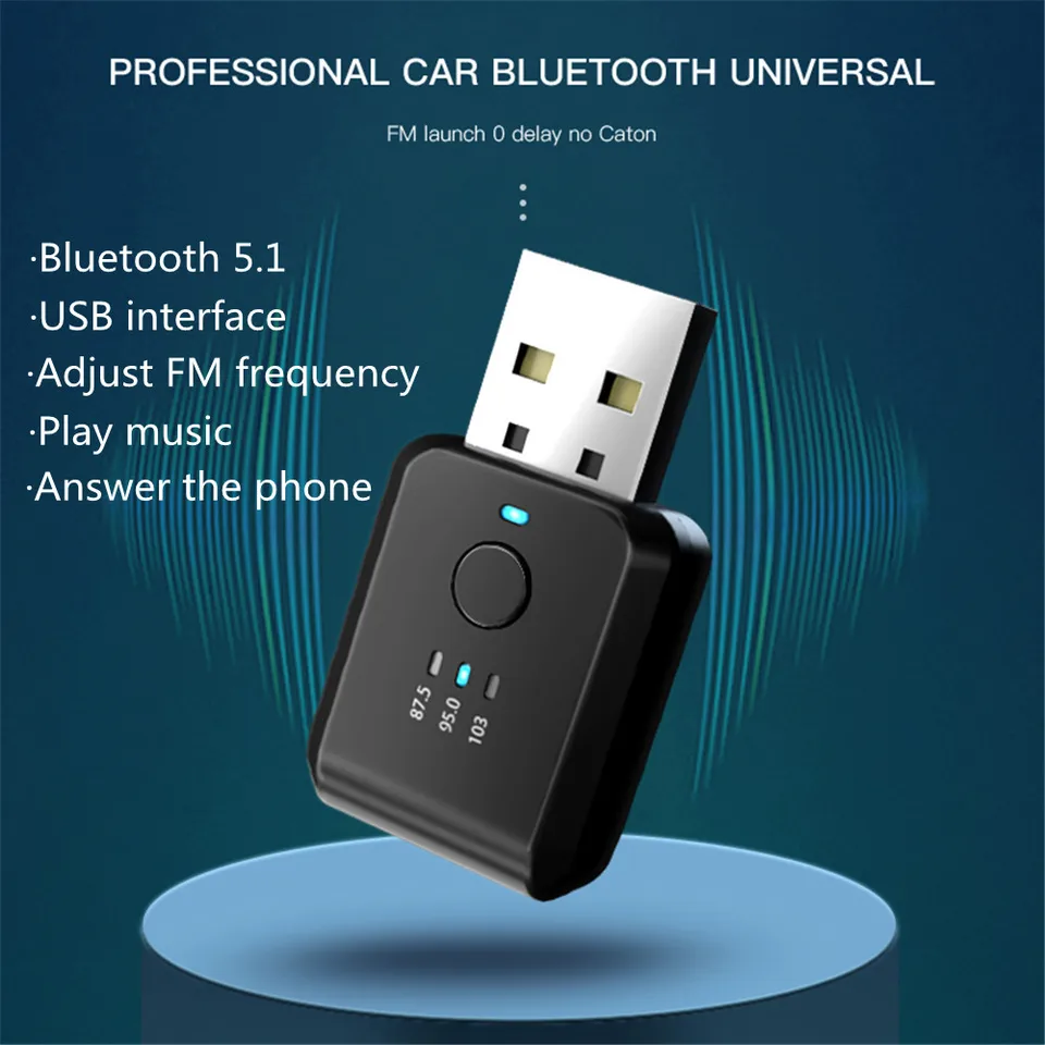 ISTOVO 2X Trasmettitore FM Bluetooth 5.1 Per Auto – Chiamate Vivavoce E Musica Wireless, Mini USB