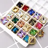 New arrivals K9 glass crystal Square shape rihinestones with gold base Hollow claws for wedding decoration/dress ► Photo 3/5