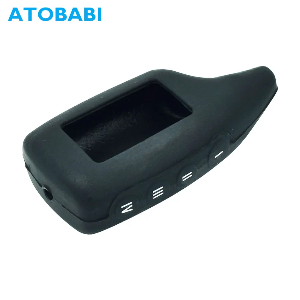 Funda de silicona para llave del coche M6 M5 para Magicar 6 5 M5 A B, alarma de coche bidireccional de rusia, mando A distancia, llavero LCD, funda protectora de piel