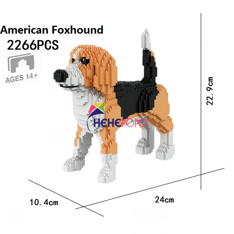 2266 шт. 8625 мини-кубики игрушечная собака модель Foxhound строительные игрушки подарки