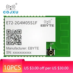 Module émetteur récepteur Bluetooth RF, 10 pièces, CC2652RB ZigBee 3.0, 2.4GHz, 5dbm, 350m, PCB/ IPEX, multiprotocole, SMD E72 2G4M05S1F 