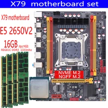 X79 zestaw płyt głównych z LGA2011 combo Xeon E5 2650 V2 CPU 4szt x 4GB = 16GB pamięci DDR3 RAM 1333Mhz PC3 10600R