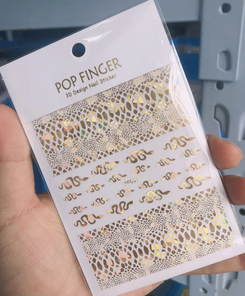 1PCS Multi-Color Laser Reflective Alphabet Nail Art Sticker Kit
