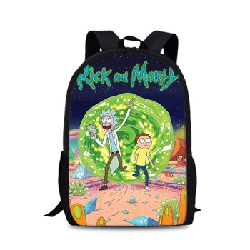 

Funny Rick and Morty Children School Bag Backpacks for Boys&Girls Daypacks 3D Printed Mochila Cartoon Bookbag