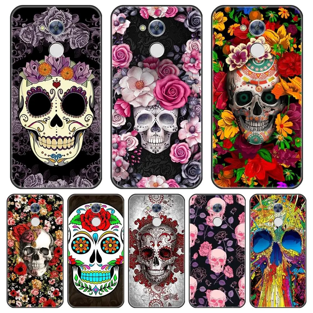 Чехол для телефона Huawei Honor 6 5A 4X 5X 6X 6A мягкий силиконовый чехол с рисунком черепа