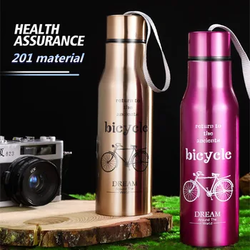 

Portable Stainless Steel Sports Water Bottle Leakproof 600ML Fashion Colors Outdoor Drink Bottle for Cycling Travel Camp