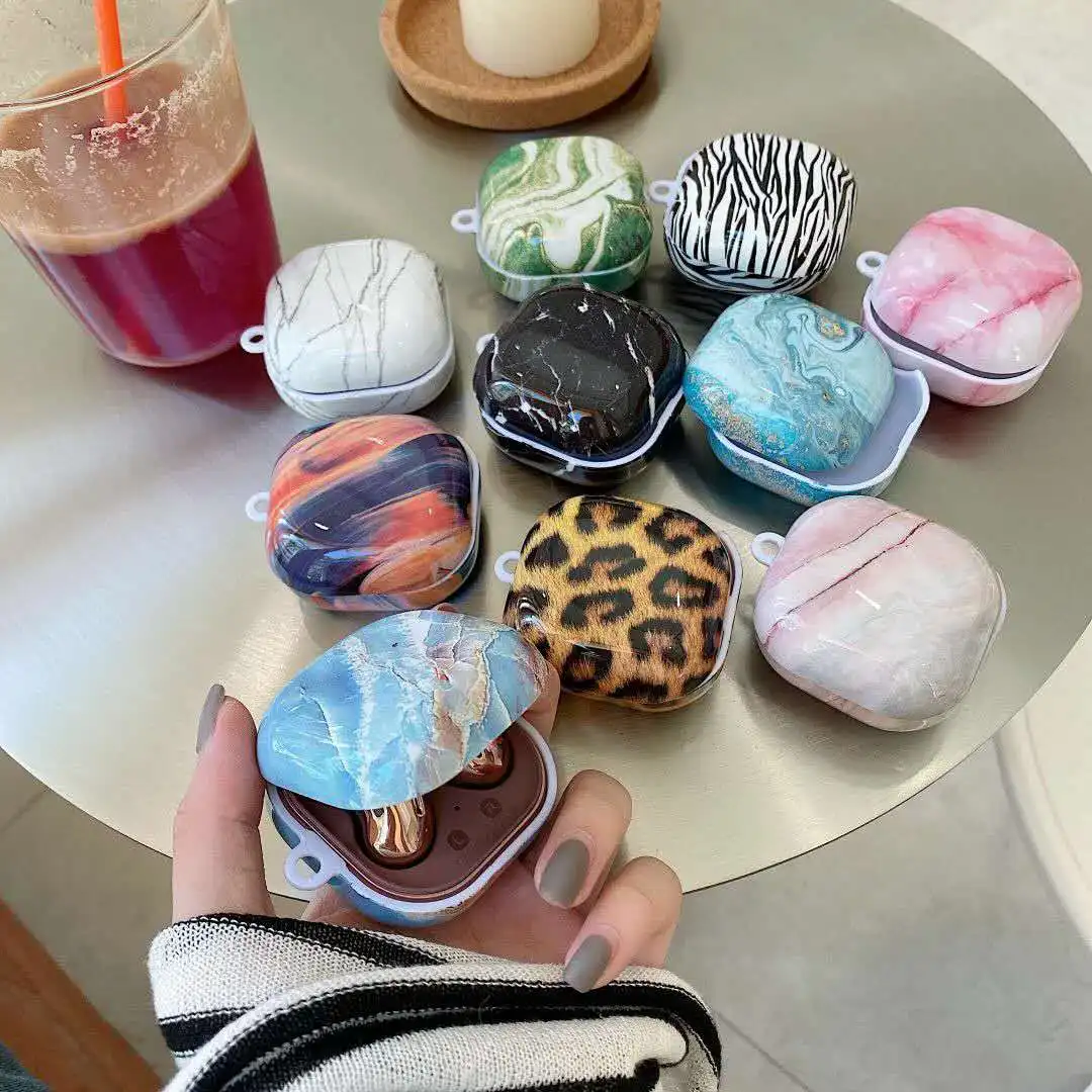 Чехол для наушников Samsung Galaxy Buds live Agate Marble Беспроводная Bluetooth-гарнитура защитный