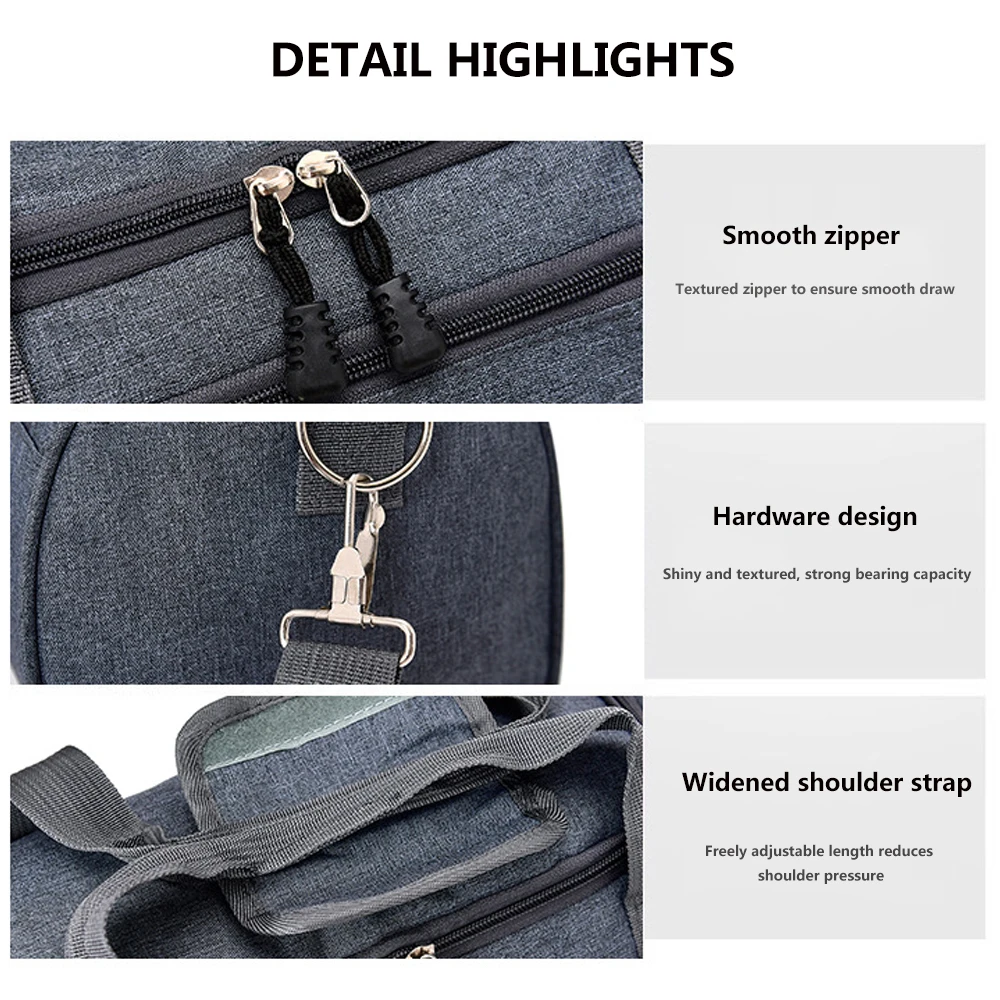 Travel Bag MARKROYAL Nylon Travel Bag Men Casual Shoulder Cylinder Sports Bag Luggage Outdoor Duffel Weekend Dropshopping
