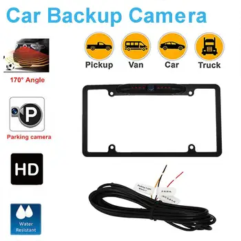 

License Plate Frame Mount Rear Wiew Camera Driving Recorder IP67 Waterproof Car Reversing Backup Camera For IOS Android