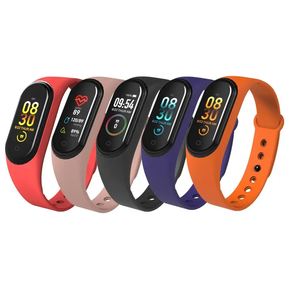 

M4 WK 2019 Smart Sport Bracelet Waterproof Wristband Blood Pressure Heart Rate Monitor Fitness Pedometer Smart Watch