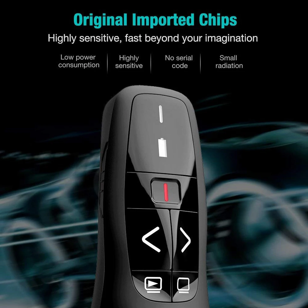 

2.4Ghz USB R400 Wireless Presenter Leser Pointer PPT Remote Control Powerpoin Presentation for Teacher Rechargeable