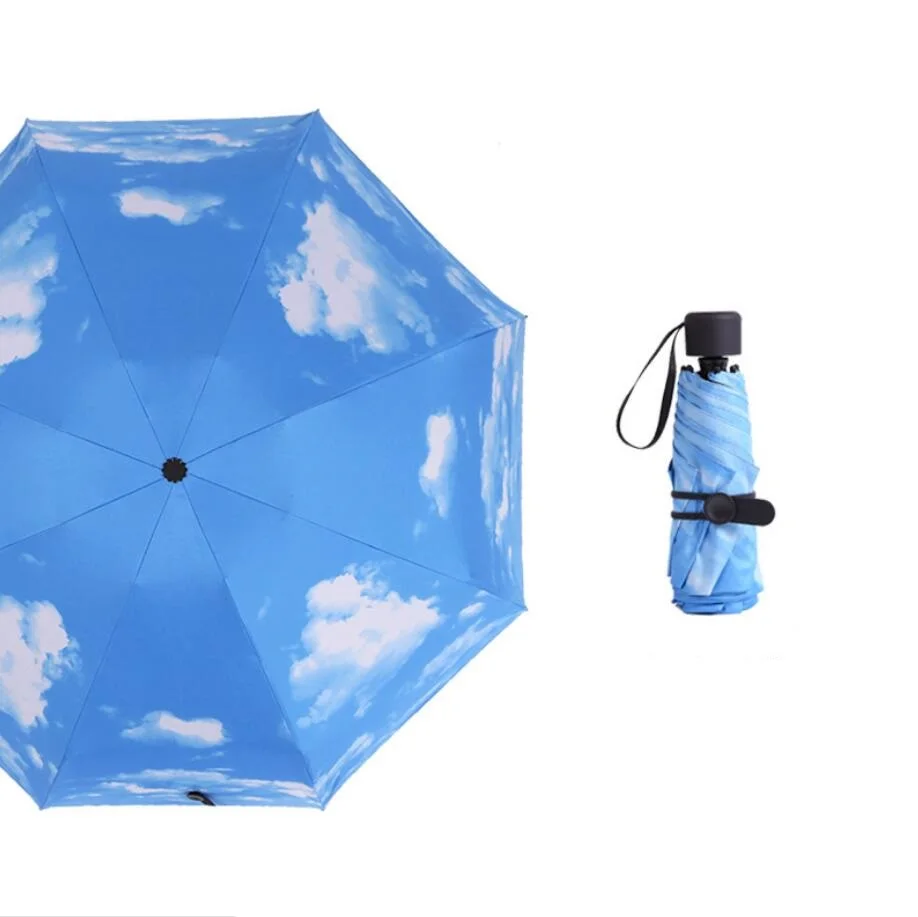 

Fashion Folding Umbrellas Mini Pocket Women Sunny and Rainy Portable Small Sun Parasol Anti-UV Waterproof Travel Umbrella