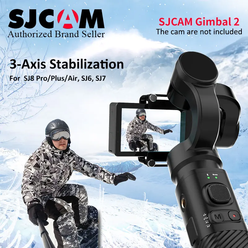 SJCAM SJ-GIMBAL 2 3-осевой ручной шарнирный стабилизатор для камеры GoPro Bluetooth Управление для SJ6 SJ7 SJ8 Pro/Plus/Air экшн Камера для экшн камеры Yi Камера