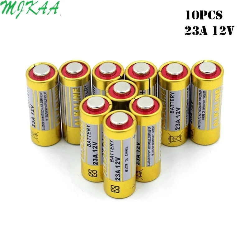 10 шт 12V 23A 23AE 23GA A23 A23S E23A EL12 3LR50 V23GA MN21 L1028 MS21 RV08 VR22 GP23A 21/23 K23A сухие щелочные