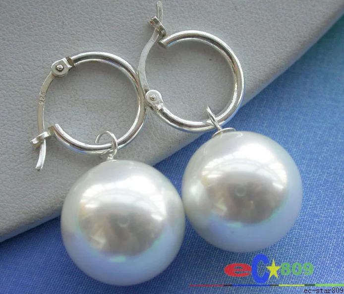 

Круглые жемчужные висячие серьги D0110 16 мм из серебра 925 пробы