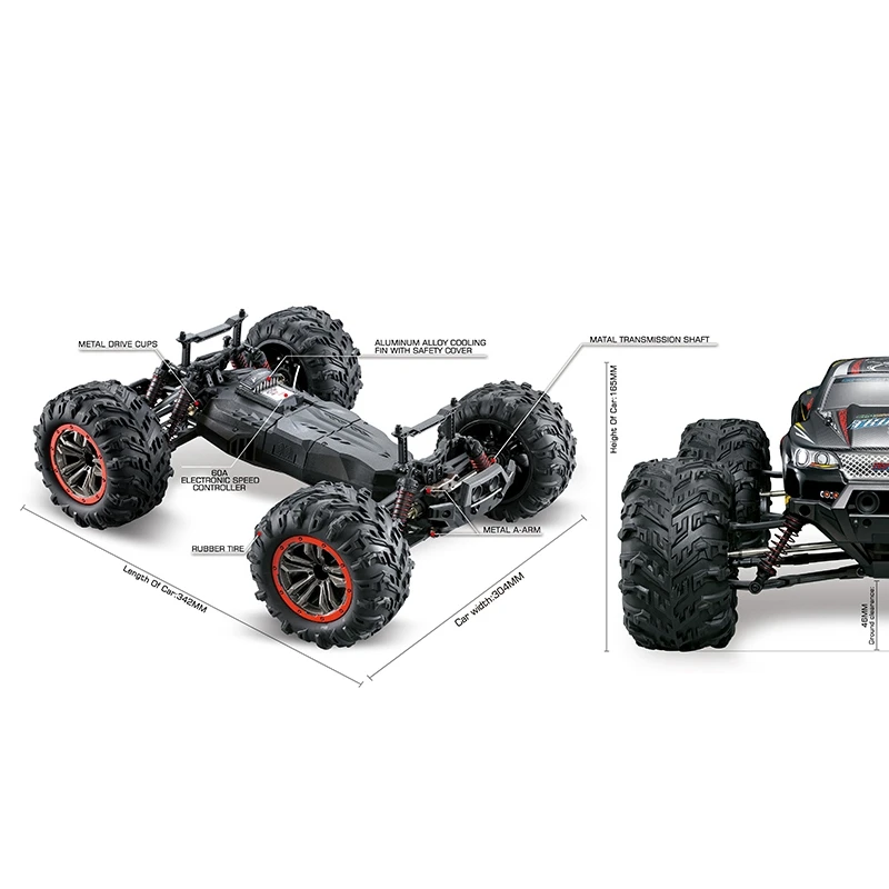 4WD 2,4 Ghz RC грузовик автомобиль 1:10 масштаб внедорожный высокоскоростной пульт дистанционного управления автомобиль багги электронные гоночные автомобили
