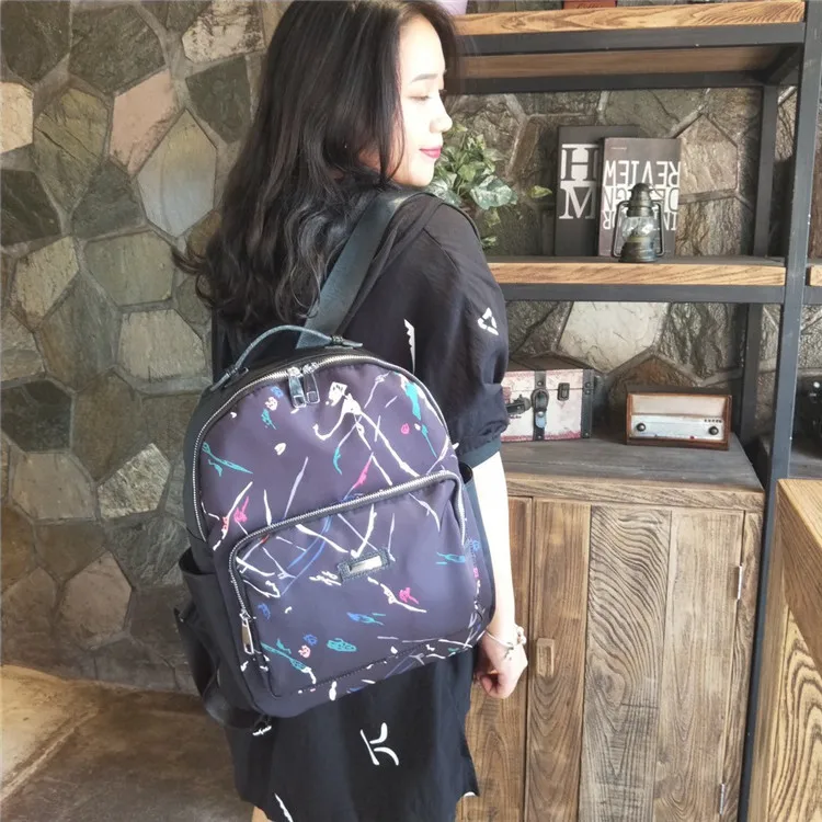 

2019 New Style Fashion Backpack Waterproof Nylon Cloth Cool Versatile Casual Backpack Graffiti Printed Backpack