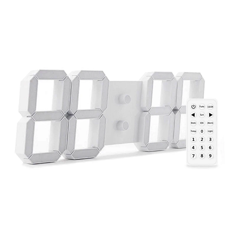 Цифровые светодиодные настенные часы таймер 24/12 Черный Белый ЕС США вилка 3D