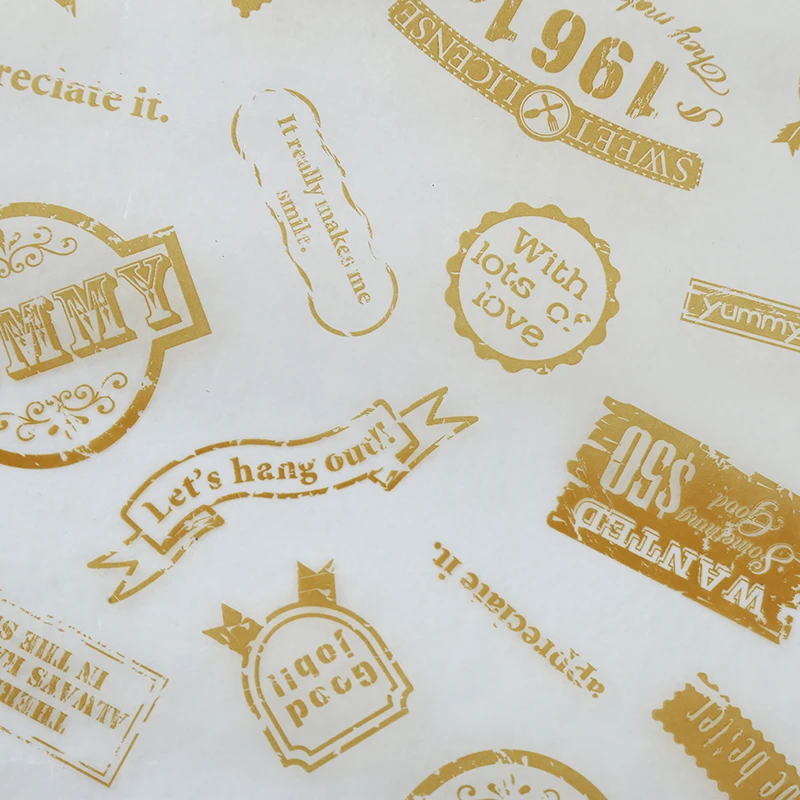 Craft Paper For Decoration Bread Food Wrapping Packaging Waterproof Anti-stick Snack Paper Oil Proof For Cake Grease Burger
