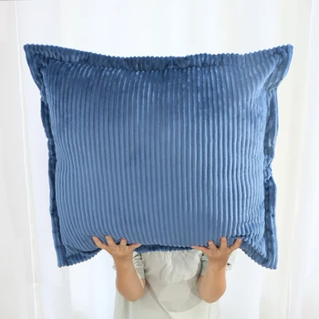 

Fleece Flannel Home Textile Microfiber Polyester Cushion Cove Sleepling Set of 2 Comfort Square Pillow Cases Microfiber 80x80cm