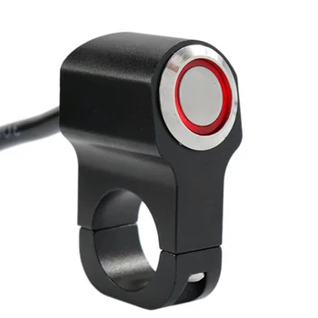 

Motorcycles Push Buttons Switch Handlebar Headlights Red LED Light Waterproof Switches Relays Accessories