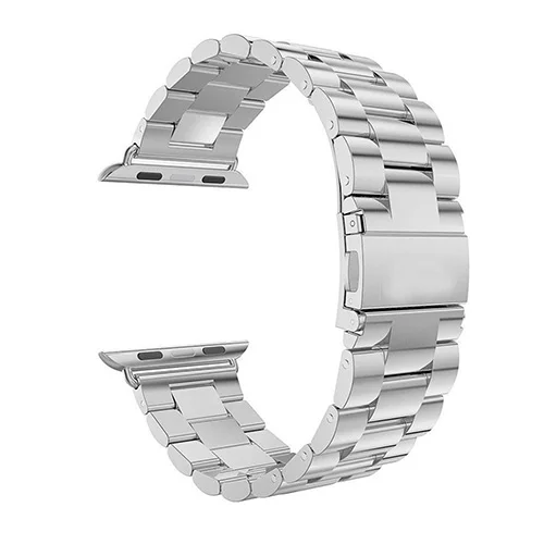 Нержавеющая сталь ремешок для наручных часов Apple Watch 5 4 40 мм 44 мм длина браслета металлические звенья браслет для наручных часов IWatch 1/2/3 ремешок 42 мм, 38 мм, аксессуары для наручных часов - Цвет ремешка: silver