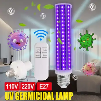 

UV Germicidal Lamp Mites Sterilization Lamp E27 45W 395NM Disinfection UV Lamp LED Ultraviolet Cleaner Light Bulb Lampholder