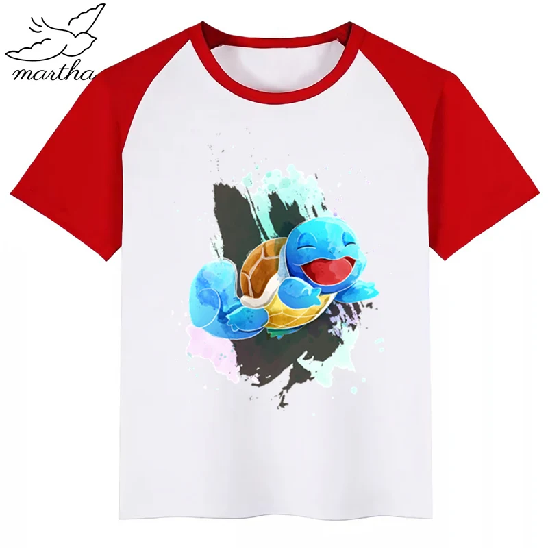 Новинка; детская футболка с принтом «Pokemon Go»; Футболка с принтом «сделай сам»; забавная одежда для маленьких детей; детская летняя футболка