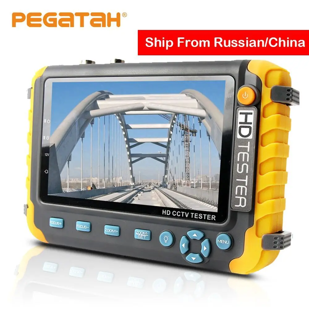 

5 Inch LCD CCTV Tester testeur cctv ip professionnel Video camera Tester mini ahd Monitor 4 in 1 Support VGA HDMI input Video