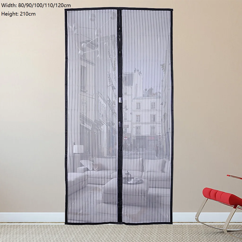 Simple Magnetic Stripe Door Mesh Curtain Closer Mosquito-proof Yarn 5 Sizes