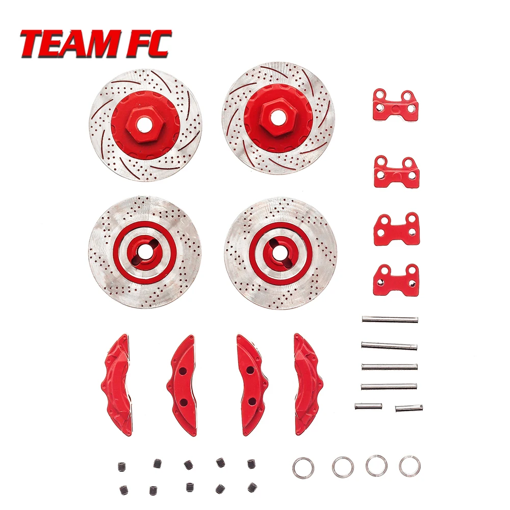

4Pcs Metal Brake Discs Calipers for 1/10 RC Crawler Car Traxxas TRX4 Defender Bronco G500 TRX6 G63 Upgrade Parts