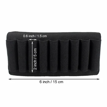 Tactical 9 Rounds Shells Holder Cartridges Ammo Carrier Bullet Pouch Elastic Butt Stock Hunting Rifle Accessories 2