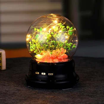 

Hot Dreamlike Music Lamp LED Night Light USB Charging Spherical Sound Acoustics Tabletop Decorative Voice Speaker Perfect Gift