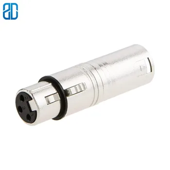 

[5-Pack] XLR 3 Pin Female to XLR 3 Pin Male Adaptor, Silver