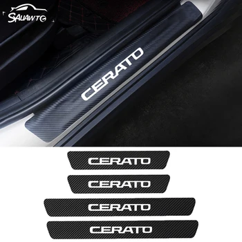 

4pcs Car Protector Door Sill Stickers For Kia Cerato K3 Cerato 2 3 4 2011-2019 Door threshold Plate Guards Stickers Accessories