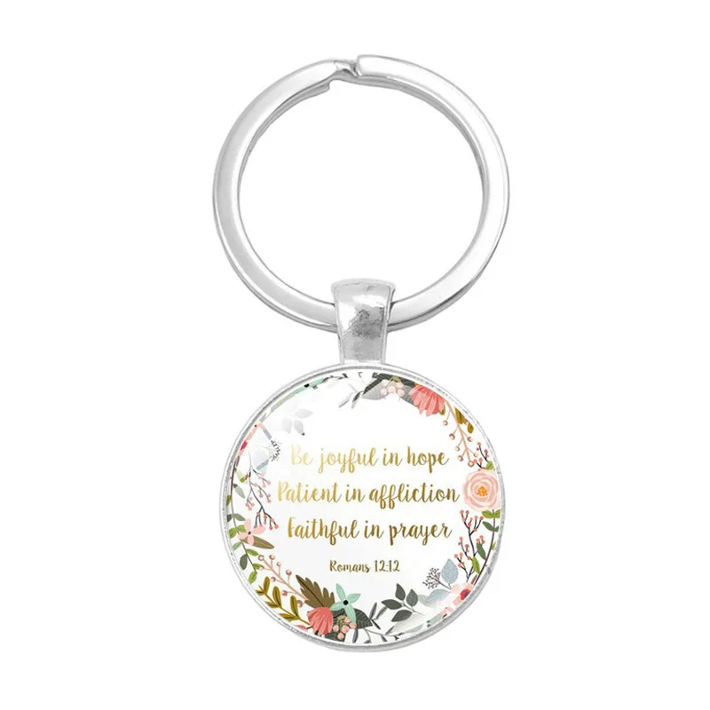 

2018 Hot Sales the Bible Scriptures Time Stone Keychain Small Pendant Creative Gift Europe And America Hot Sales Accessories