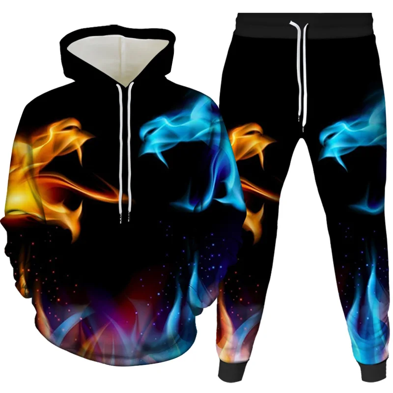 

Colorful Dragon Flame Hoodie 3D Sweatshirts Men Women Hoodies Autumn Winter 2021 New Coat Streetwear Hooded print Jackets