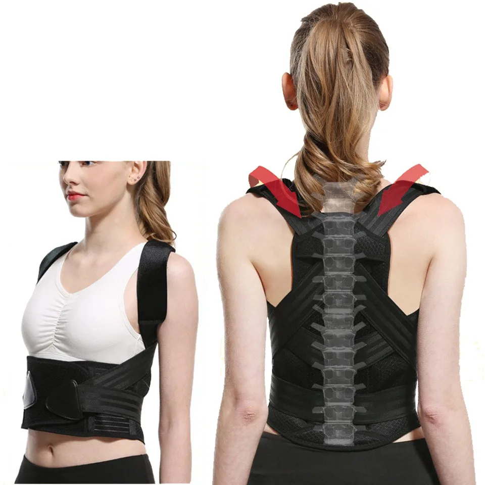 

Children Adult Male Female Adjustable Magnetic Posture Corrector Spine Back Shoulder Lumbar Brace Support Prevents Slouching