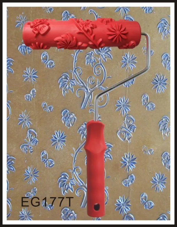 7" Rubber Roller Embossed Texture Pattern Paint Roller Home Decoration