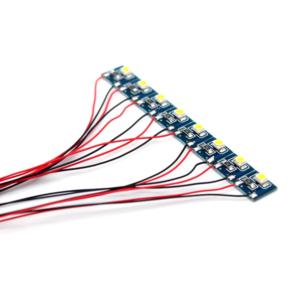 20-Piece Pre-Wired SMD 3528 LED Lights — Bright White, 12V, 20cm Wires