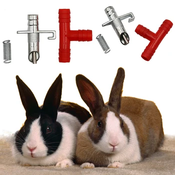 

20pcs Rabbits Automatic Nipple Water Feeder Waterer Drinker Poultry Feeder For Rodents Mouse Bunny Rabbit Farm Animal Supplies