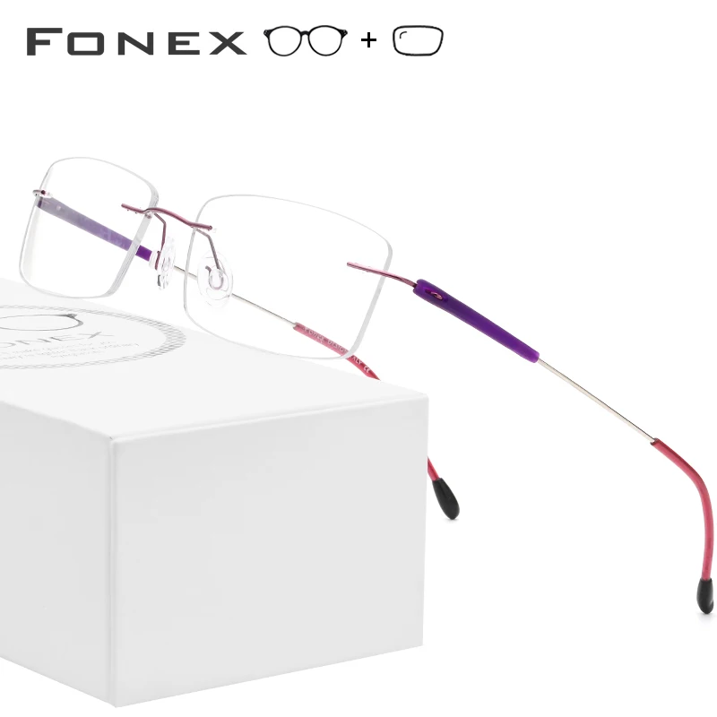 

Titanium Alloy TR90 Rimless Prescription Glasses Men Women Frameless Optical Korean Screwless Eyewear Prescription Eyeglasses