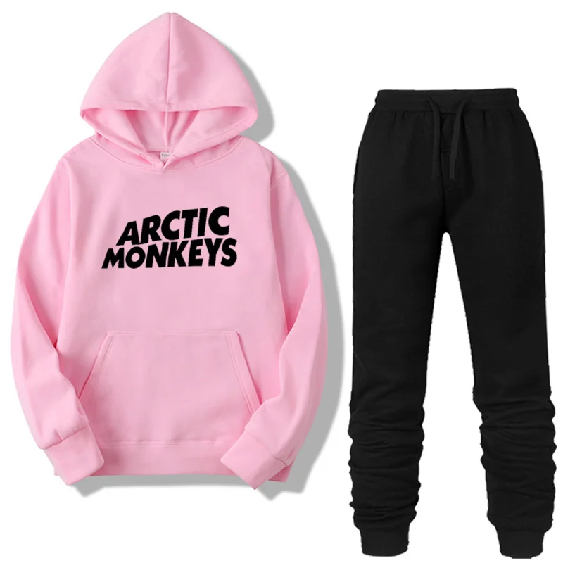 Двойка Модный комплект Arctic Monkeys Толстовка Для мужчин/Для женщин спортивный костюм толстовка с капюшоном Осенняя брендовая одежда, худи+ штаны в комплекте комплект