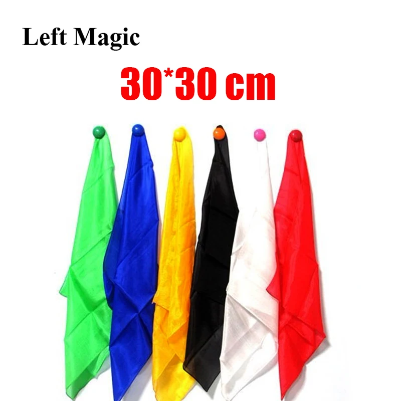 

30*30cm Colorful Silk Scarf Magic Tricks Learning & education Magic silk for close up magic prop E3136