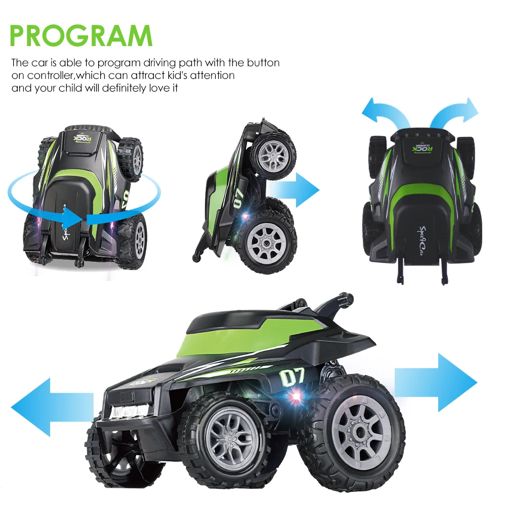 RC Cars 2CH 2.4G Watch Control Electric Radio Remote Stunt Vehicle 360° Rotation Control RC Car Gift Toys for Children