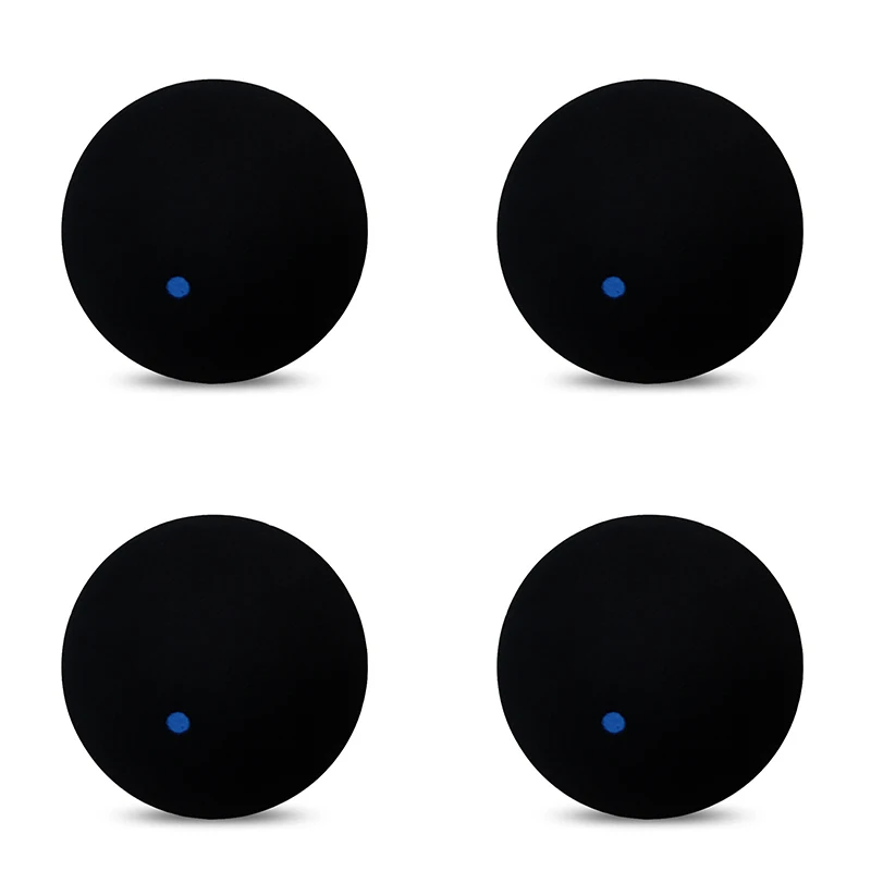 4 Pieces balls Натуральные резиновые мячи для сквоша в синий горошек, мячи для тренировки сквоша в синий горошек, мячи для начинающих, мячи для сквоша в синий горошек, скоростные спортивные мячи - Цвет: 4 Pieces balls